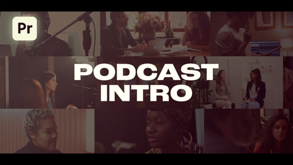 Modern Podcast Intro with Dynamic Text Animations, Openers ft. podcast